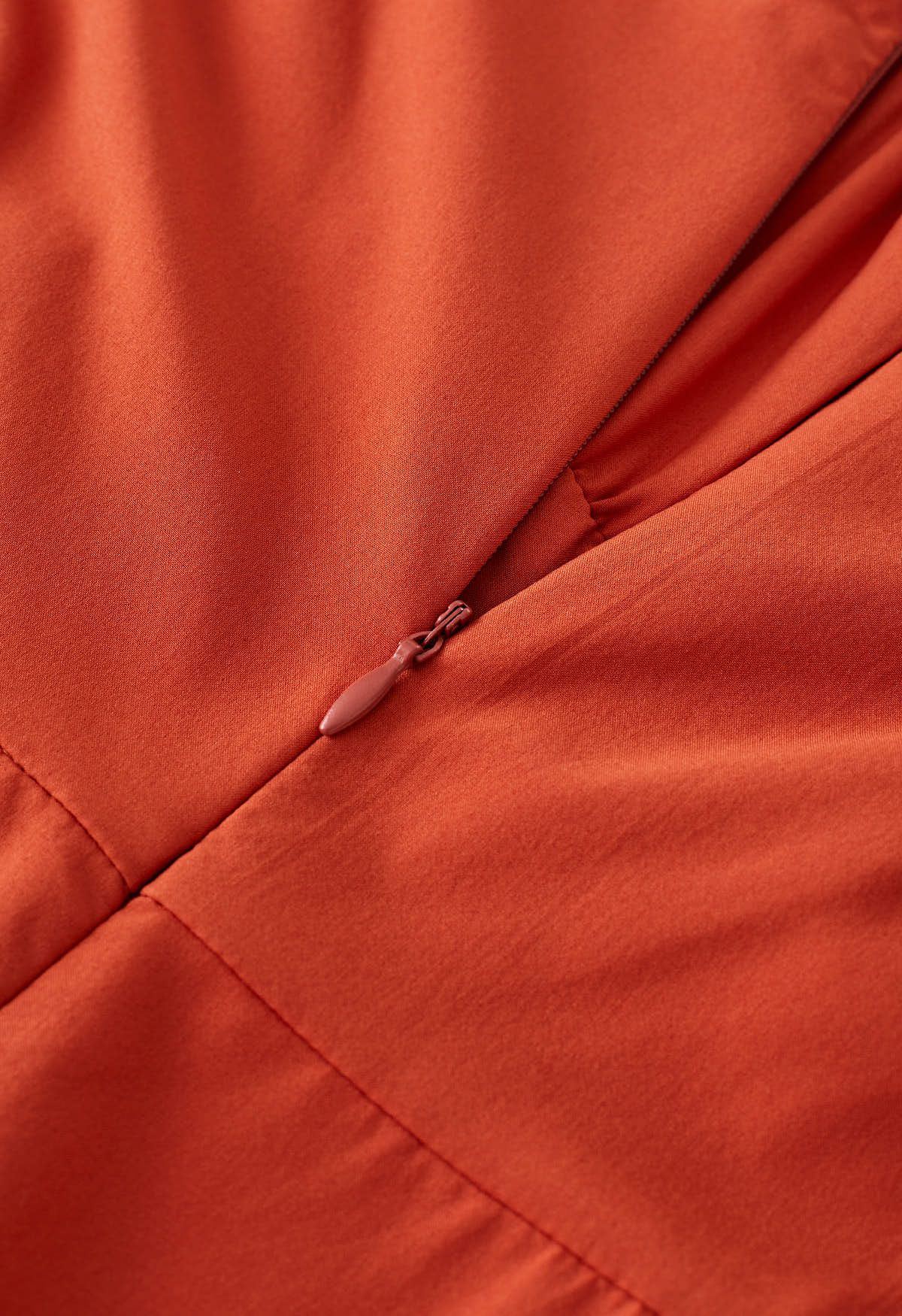 Breezy Off-Shoulder Tie Back Crop Jumpsuit in Orange