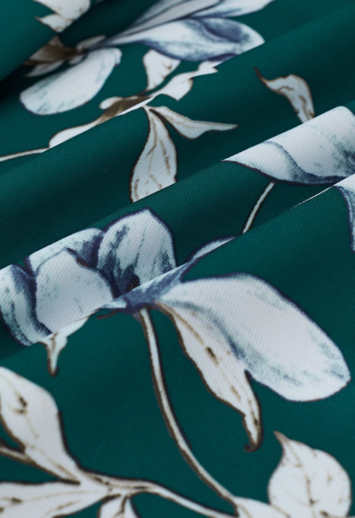 Magnolia Blossom Green Flare Midi Skirt - Retro, Indie and Unique Fashion