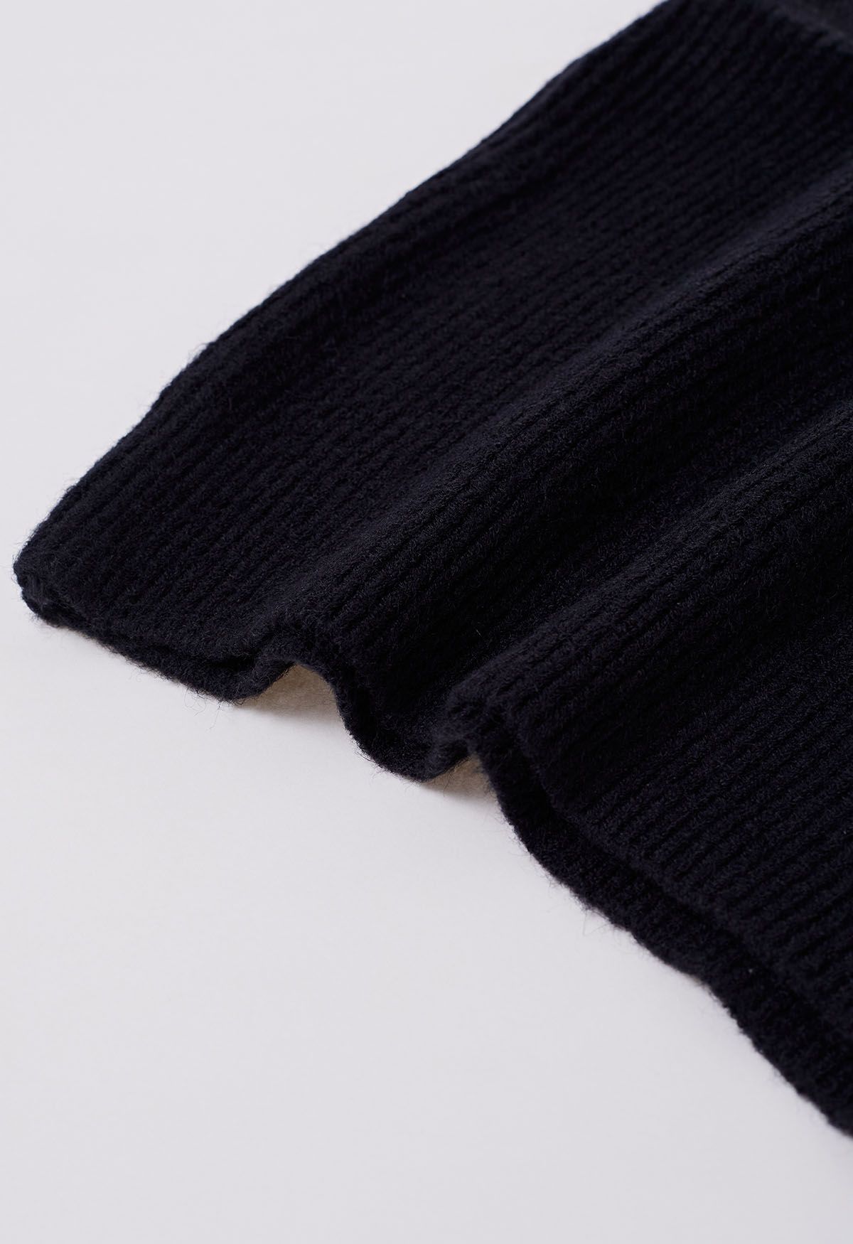 Solid Turtleneck Knit Vest in Black - Retro, Indie and Unique Fashion