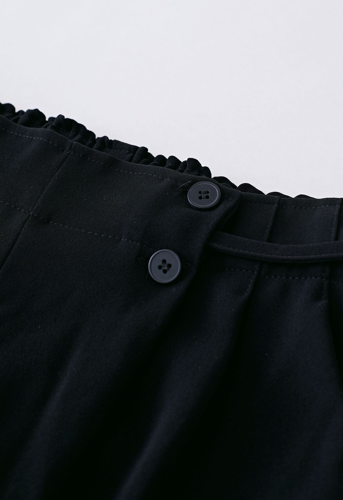 Women Black Straight Fit Pleated Formal Pants - Gorur Ghash