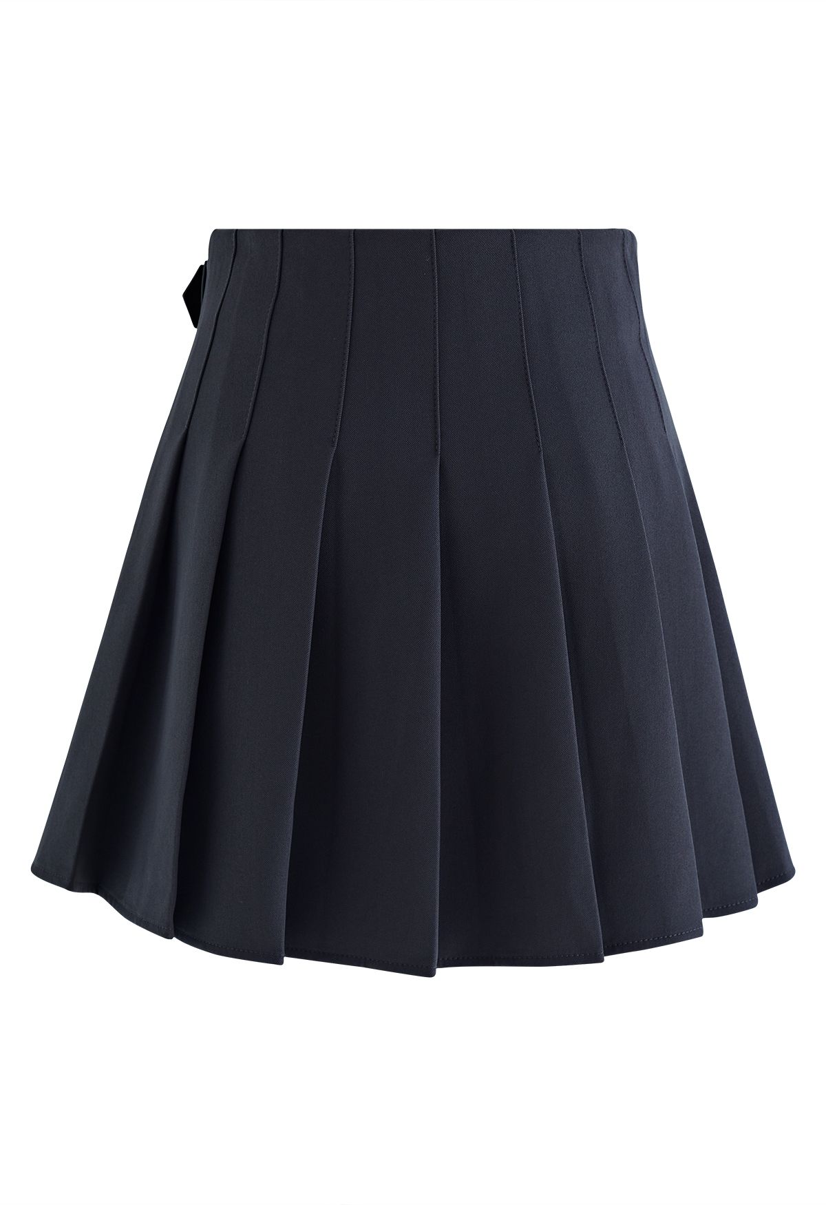 Belted Pleated Flare Mini Skirt in Smoke - Retro, Indie and Unique Fashion
