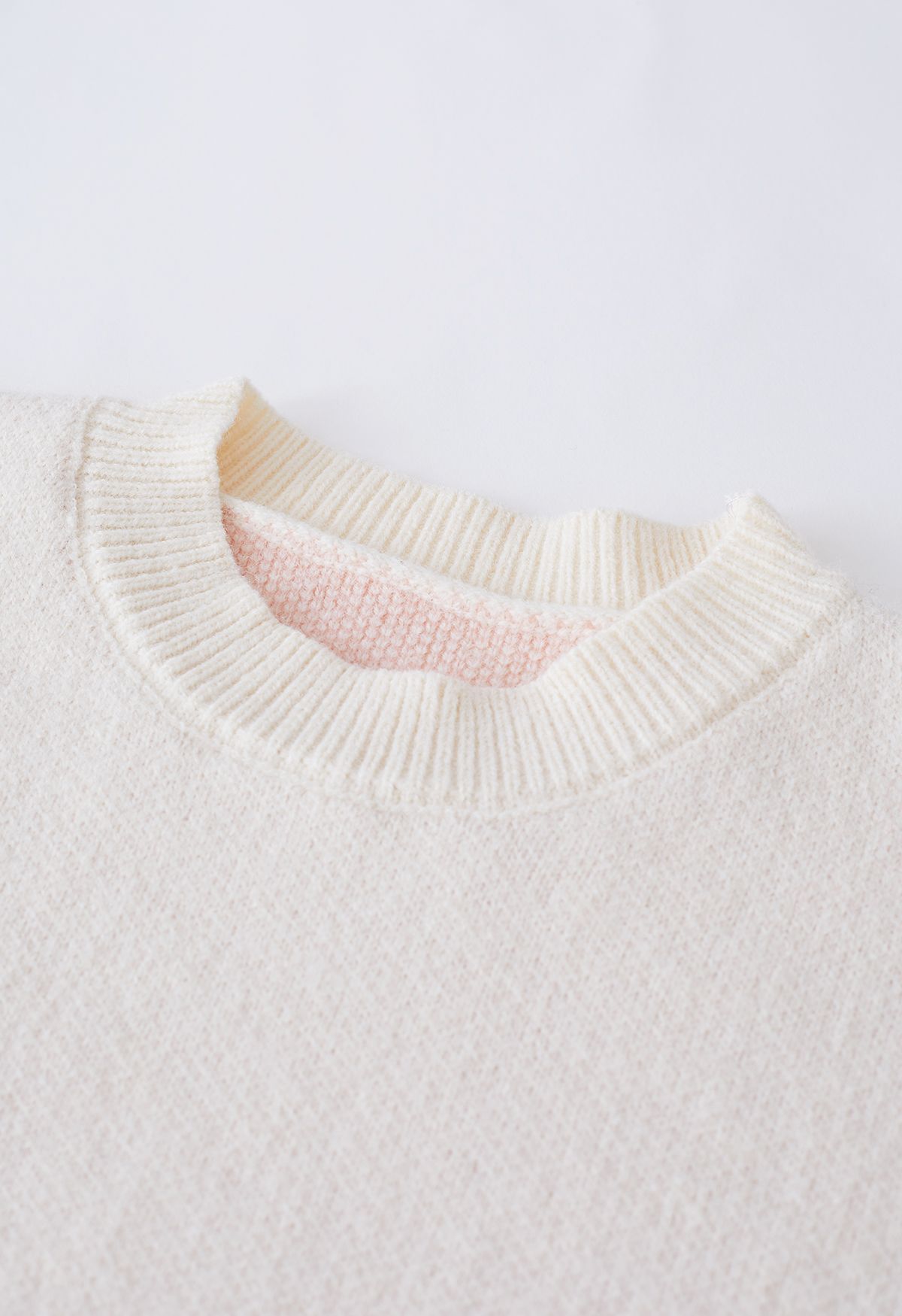Tender Fuzzy Heart Jacquard Knit Sweater in Ivory - Retro, Indie and ...