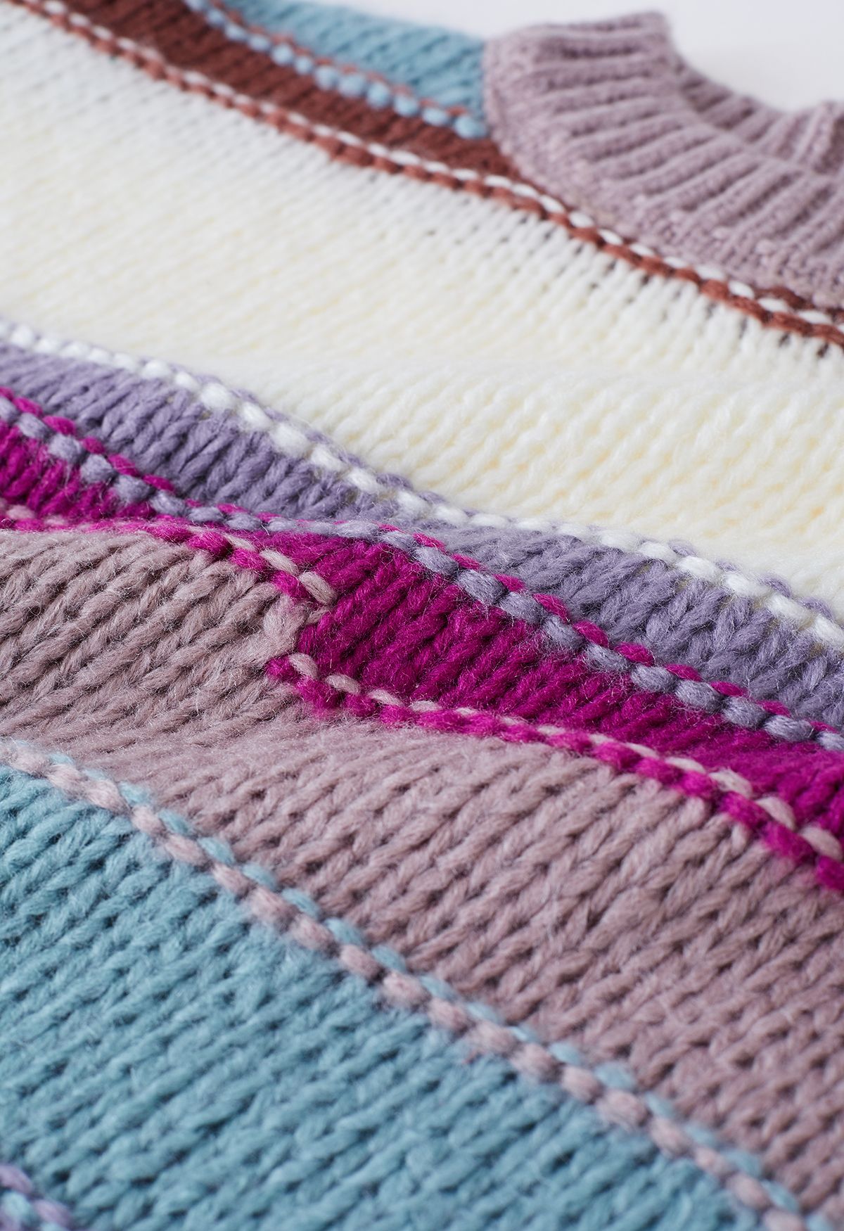Color Palette Drop Shoulder Knit Sweater