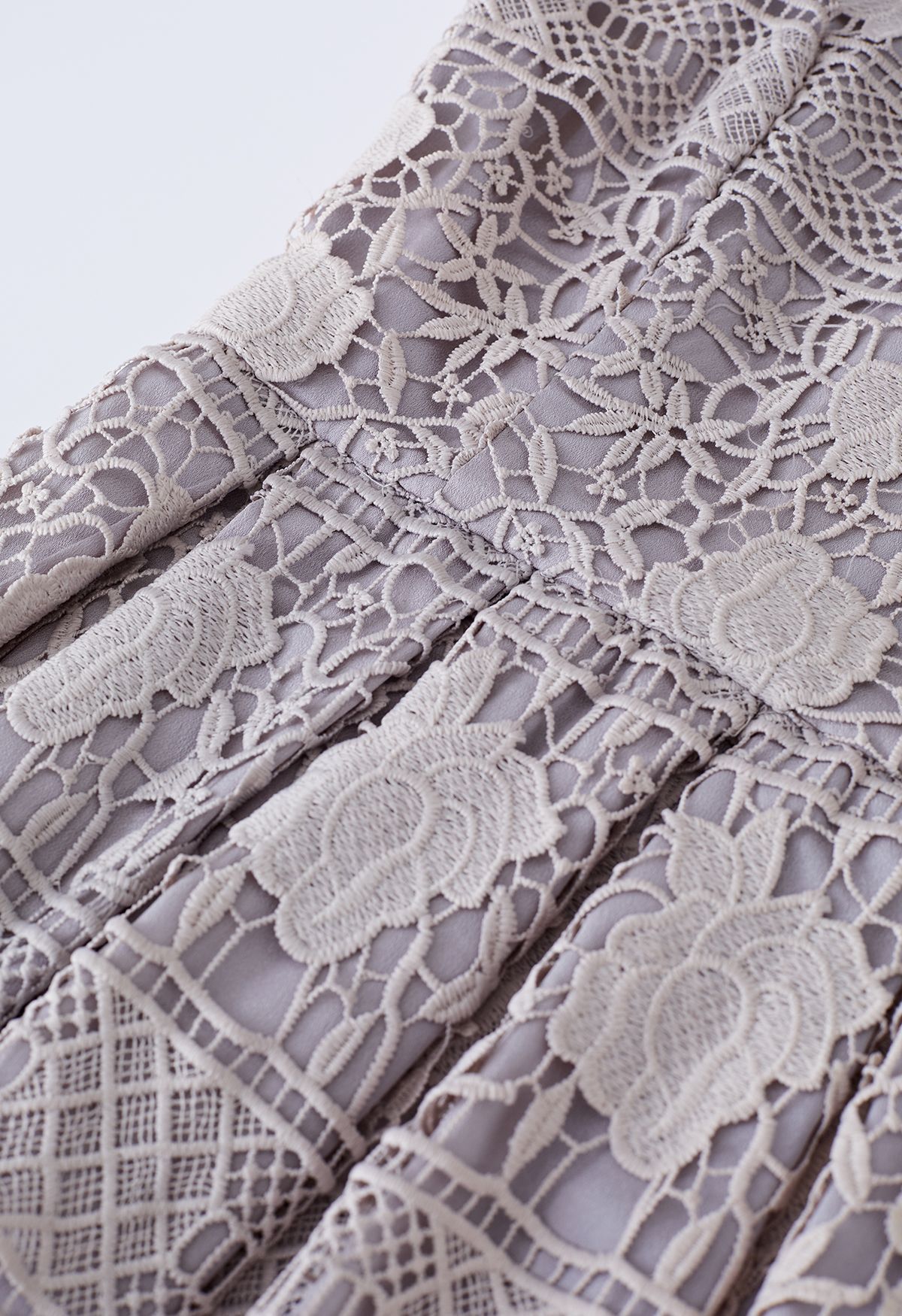 Delicate Crochet Cold-Shoulder Dress