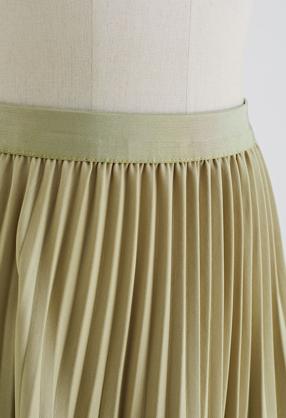 Mustard Pleated Midi Skirt - Retro, Indie and Unique Fashion
