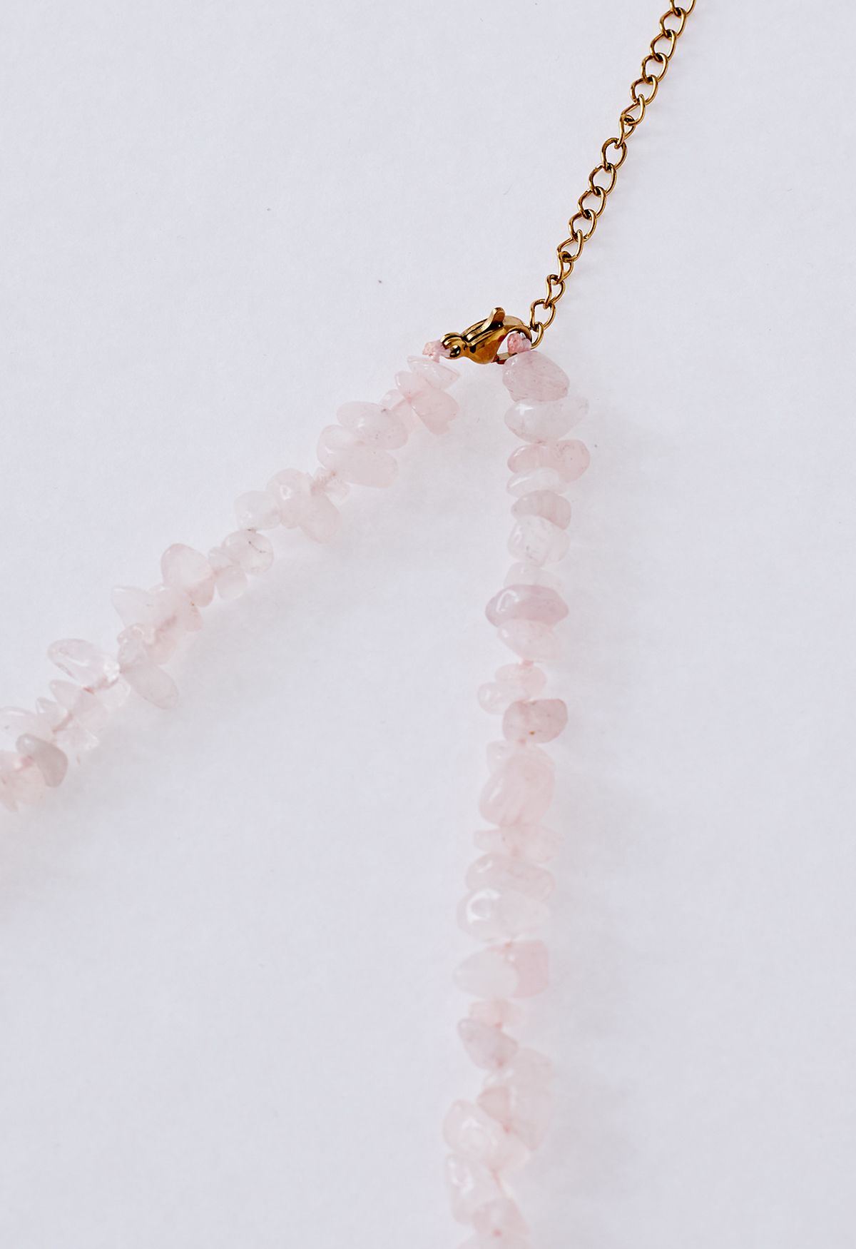 Sheen Pink Crystal Spliced Pearl Necklace