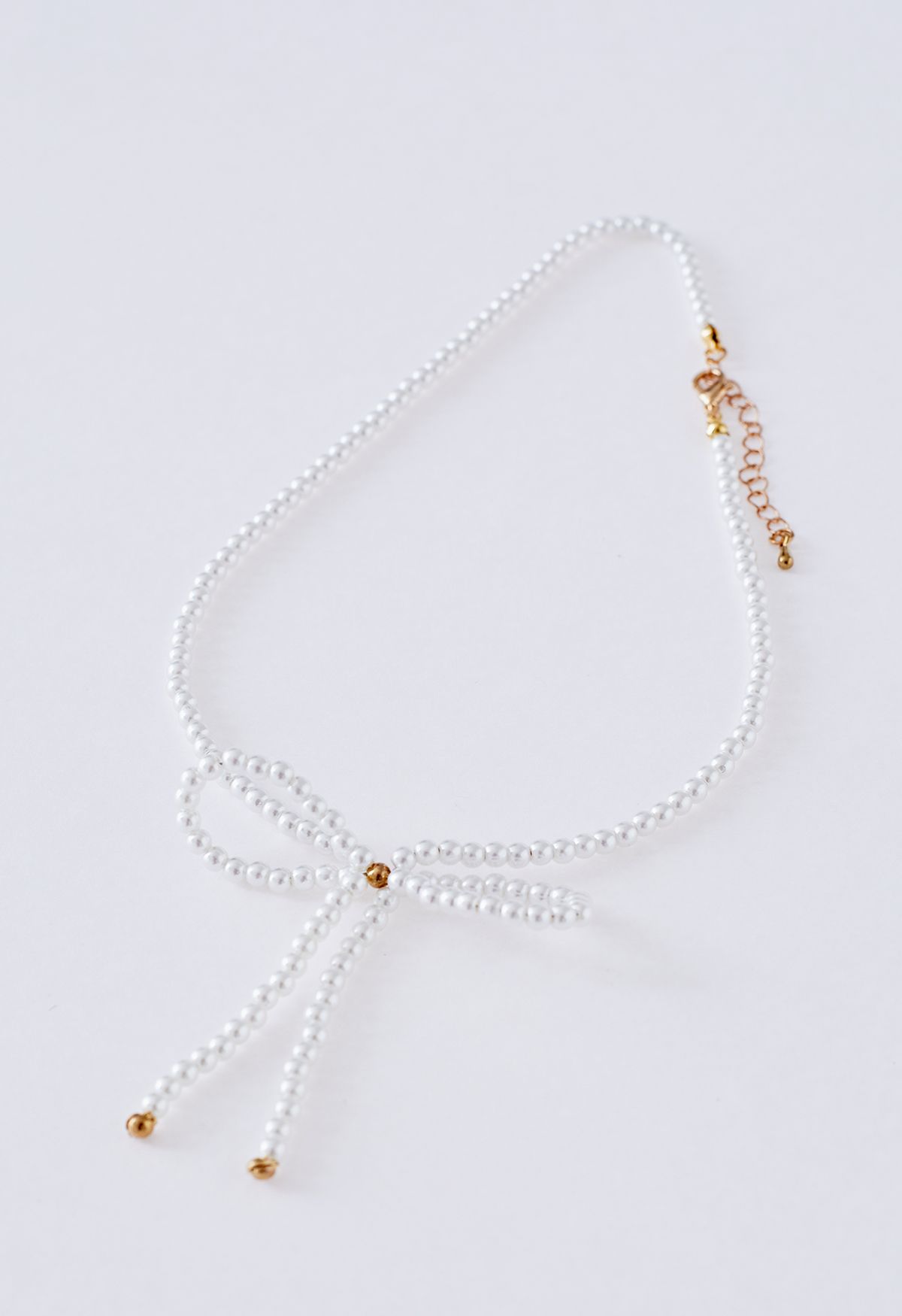 Bowknot Full Beaded Clavicle Necklace