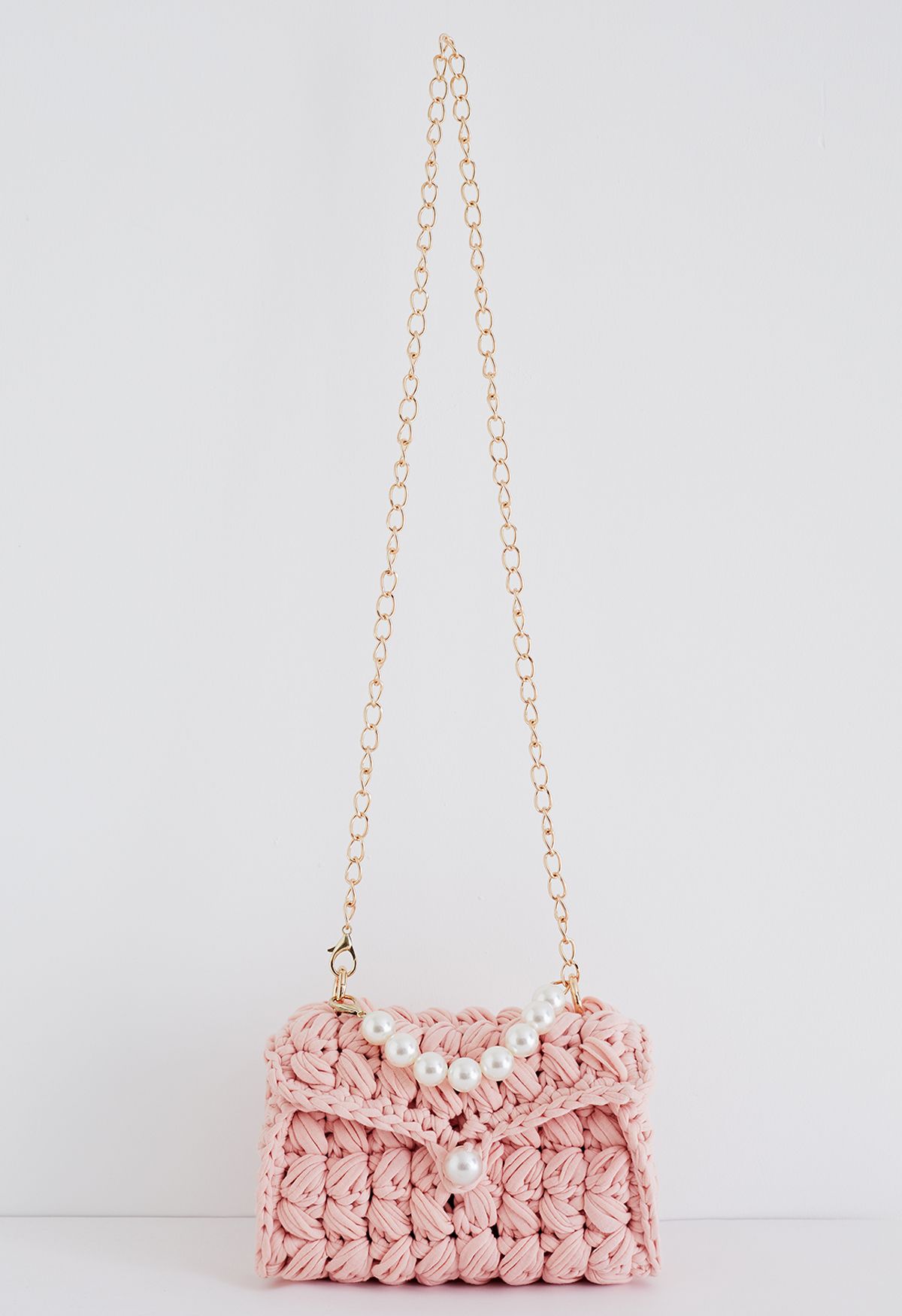 3cm Wide Pearl Flower Leather Purse Strapremovable Shoulder Bag