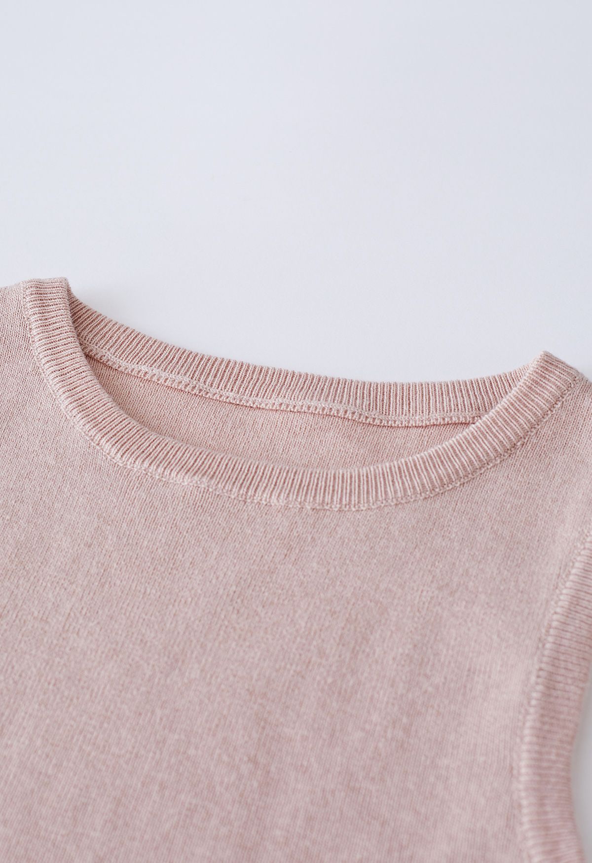 Lithesome Comfort Knit Tank Top in Pink