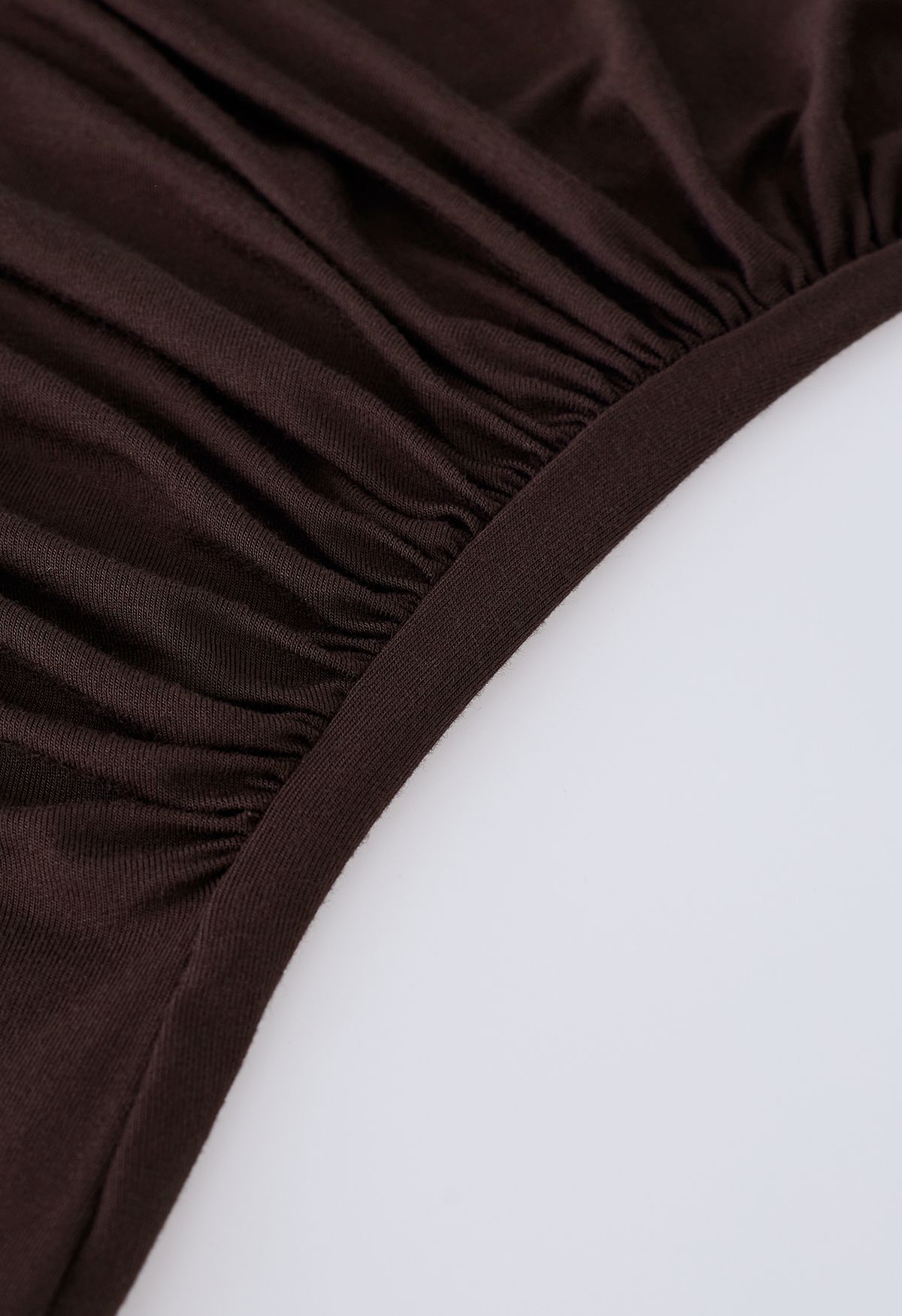 Ruched Detail Sleeveless Top in Brown - Retro, Indie and Unique Fashion