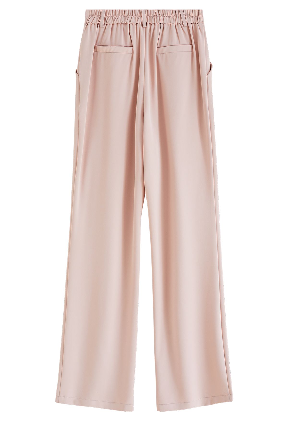 Pleated Detail Straight Leg Pants in Pink - Retro, Indie and Unique Fashion