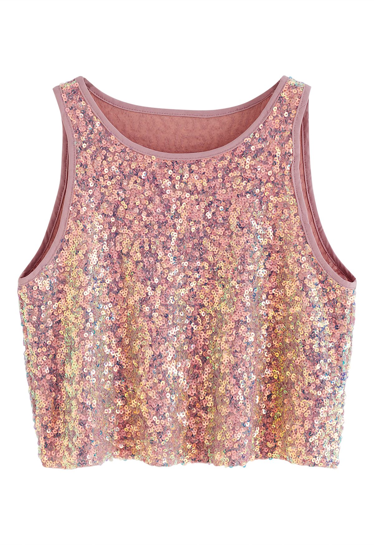 Ultra Sparkle Sequined Tank Top in Pink - Retro, Indie and Unique Fashion