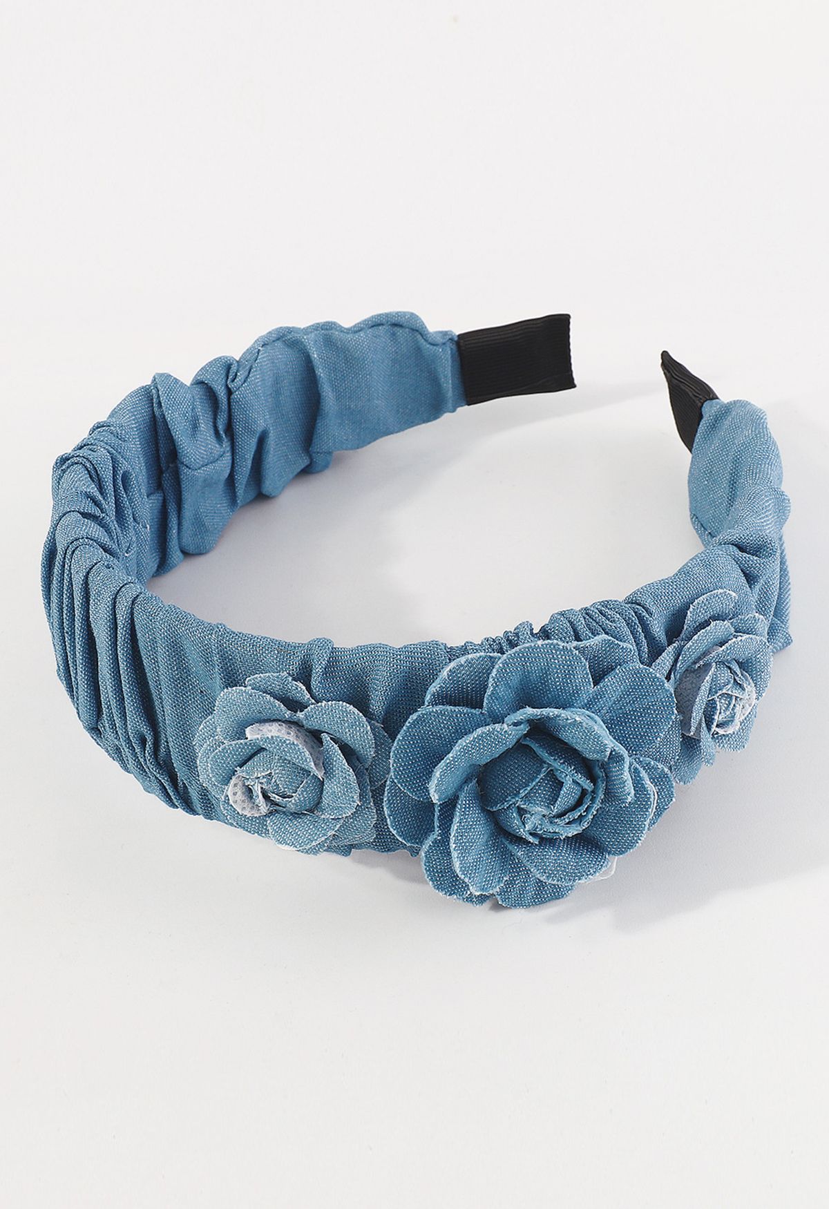 3D Rose Denim Cloth Headband