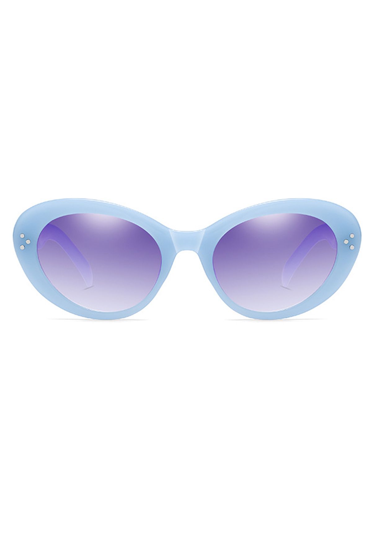 Retro Full Rim Cat-Eye Sunglasses in Blue