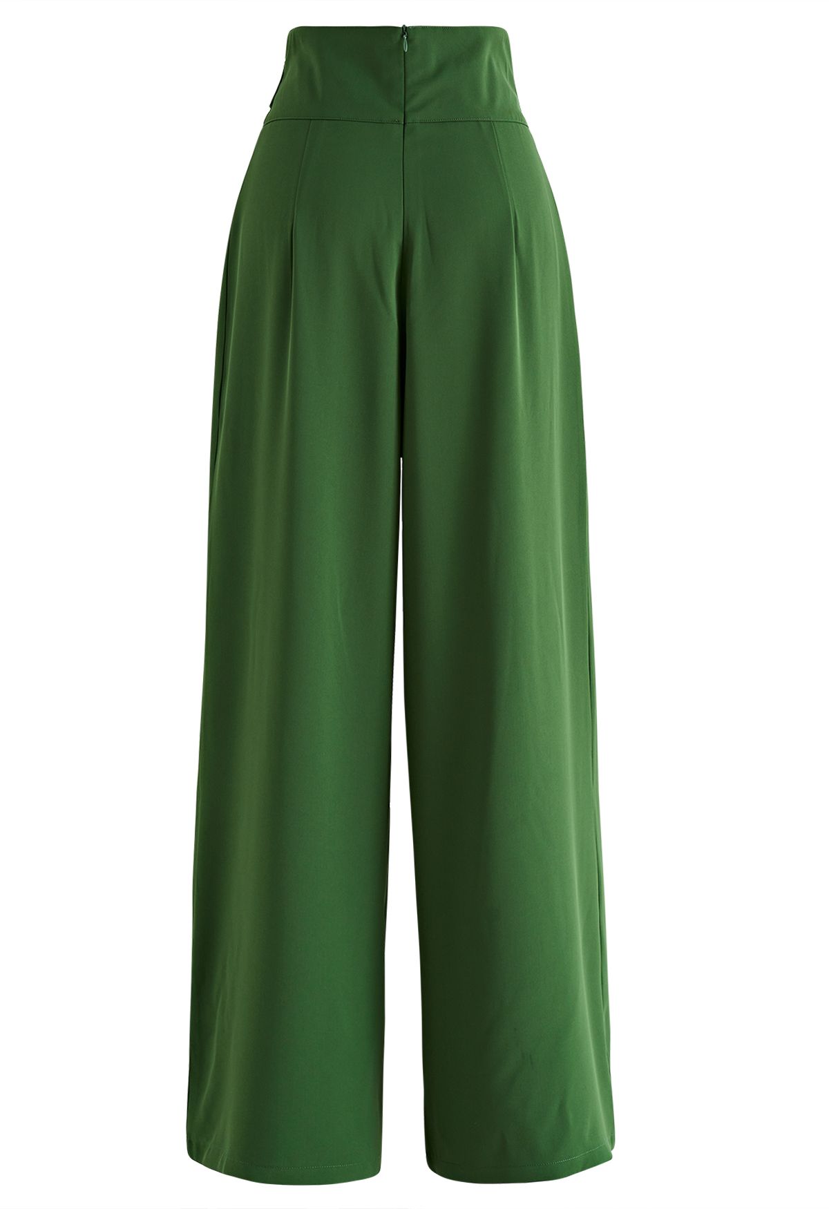 Bowknot High Waist Wide-Leg Pants in Dark Green - Retro, Indie and ...