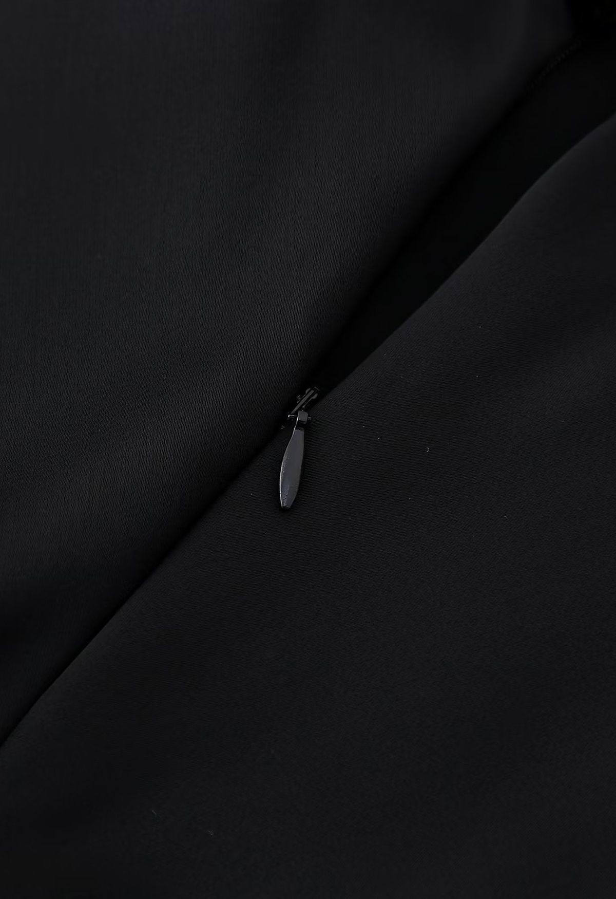 Sequin Embellished Satin Cami Dress in Black