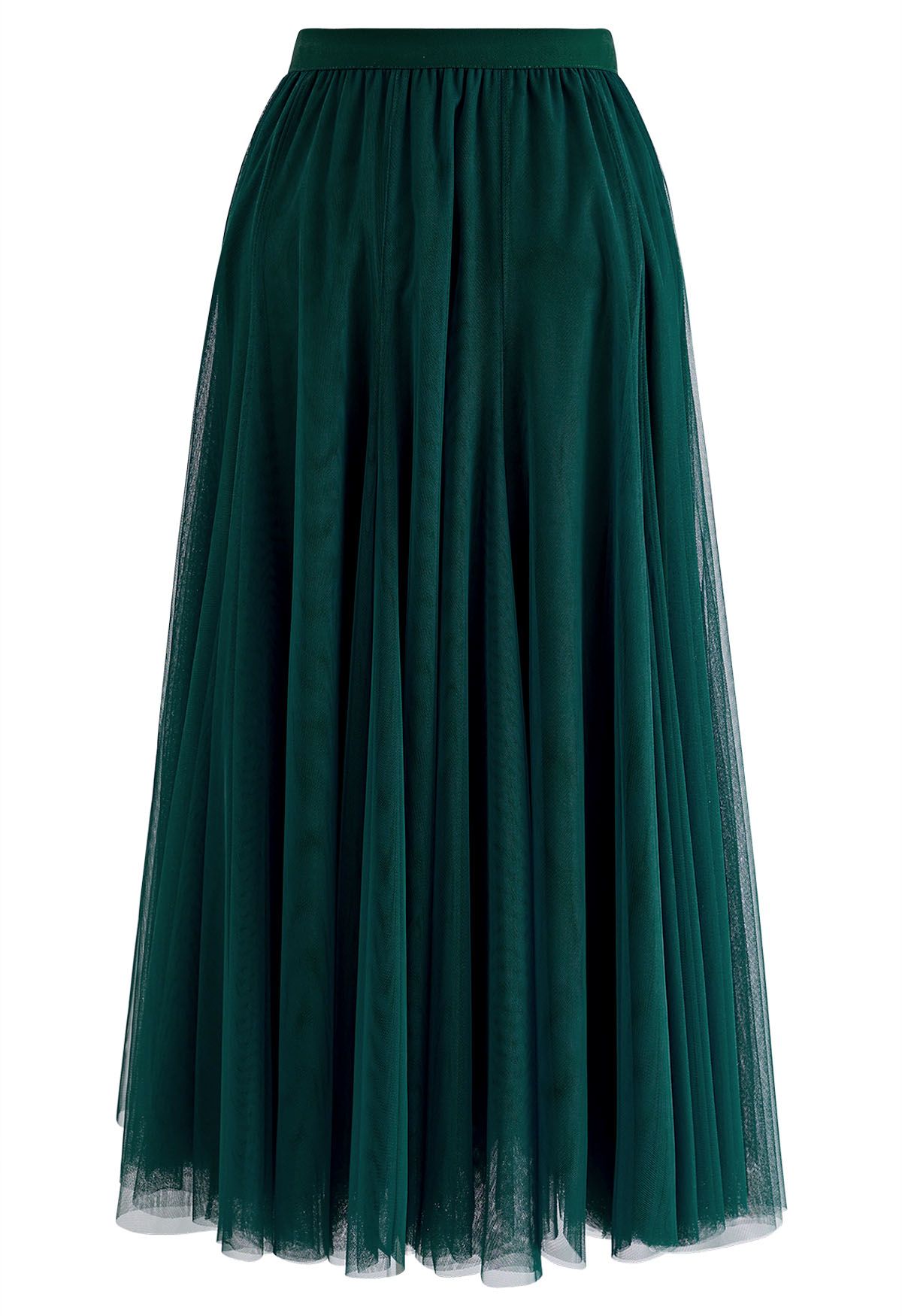 My Secret Garden Tulle Maxi Skirt in Dark Green - Retro, Indie and ...