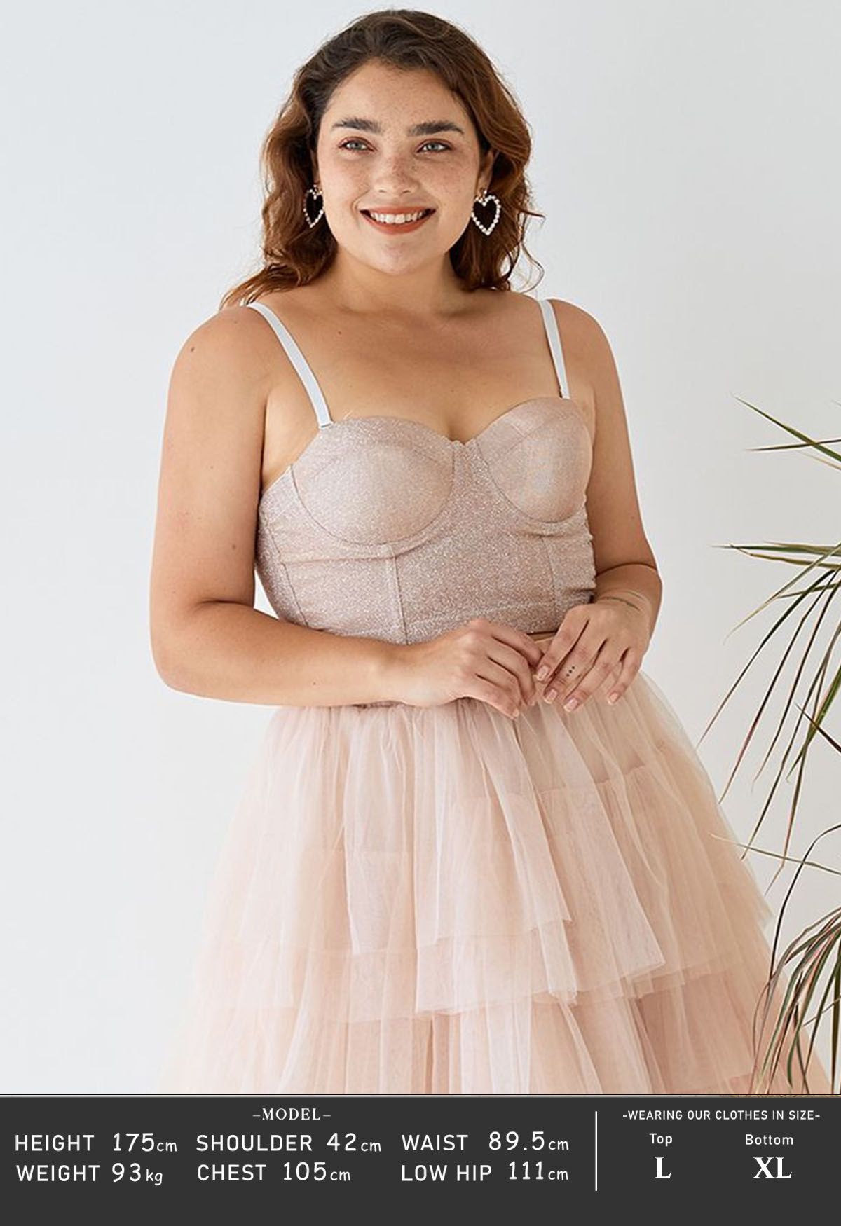 Dazzling Shiny Bustier Crop Top in Apricot - Retro, Indie and Unique Fashion