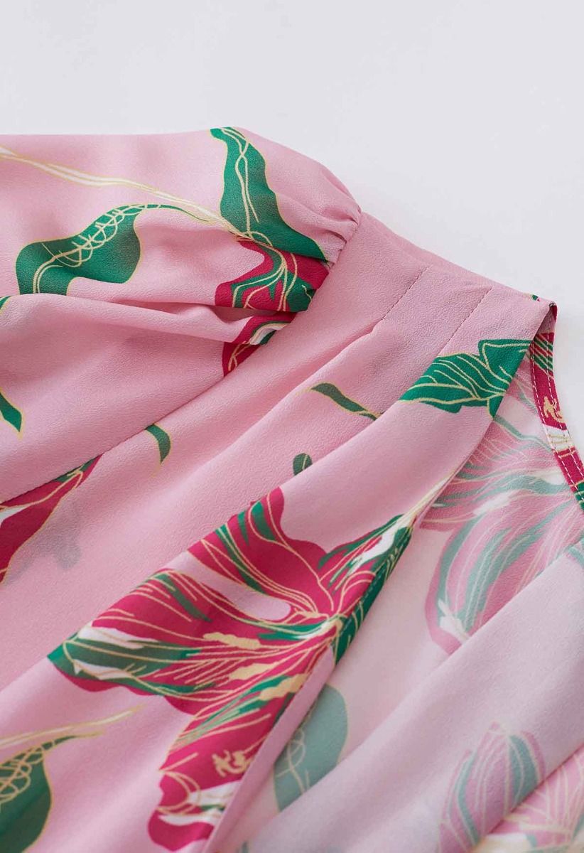 Stunning Lily Chiffon Wrap Midi Dress - Retro, Indie and Unique Fashion