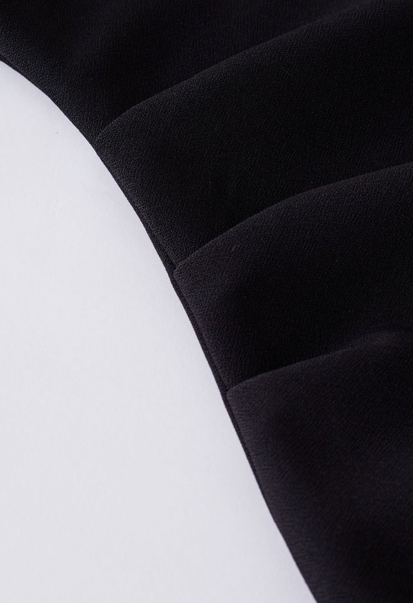 Slanted One-Shoulder Bodycon Dress in Black