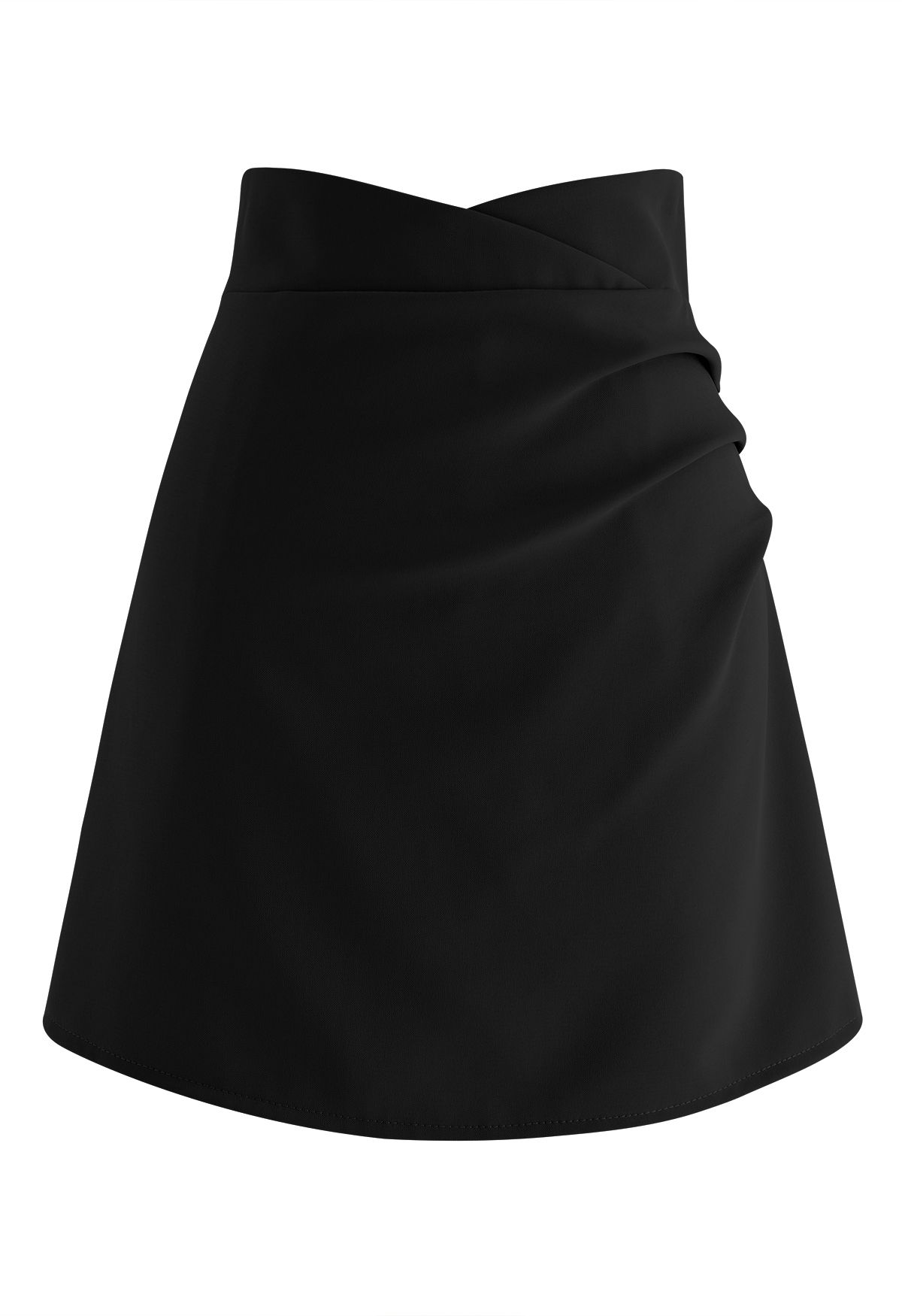 Side Ruched Mini Bud Skorts in Black - Retro, Indie and Unique Fashion