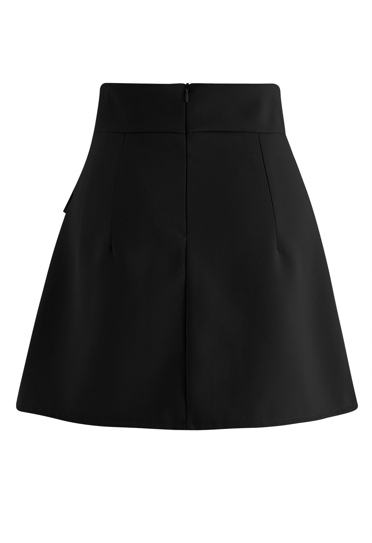 Side Ruched Mini Bud Skorts in Black - Retro, Indie and Unique Fashion