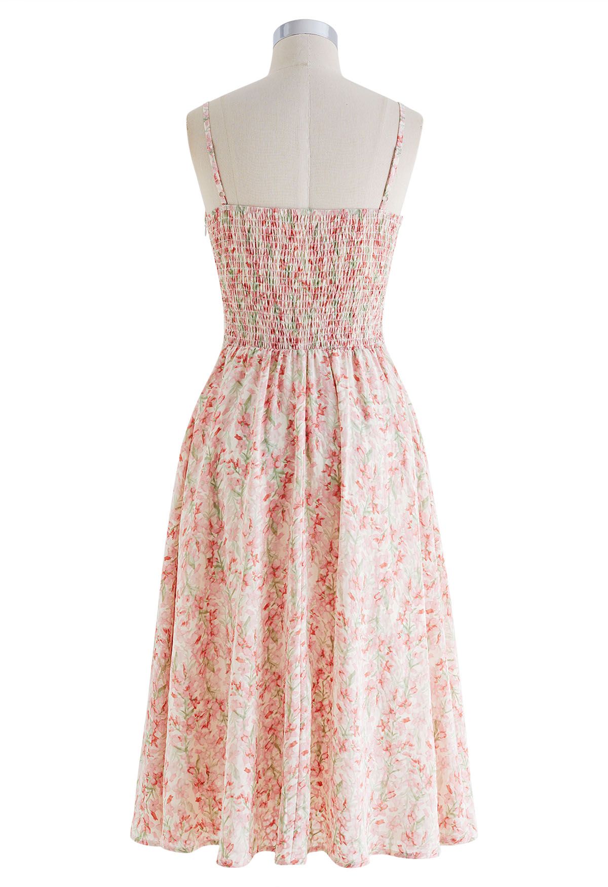 PRINTED CAMISOLE DRESS - Pink