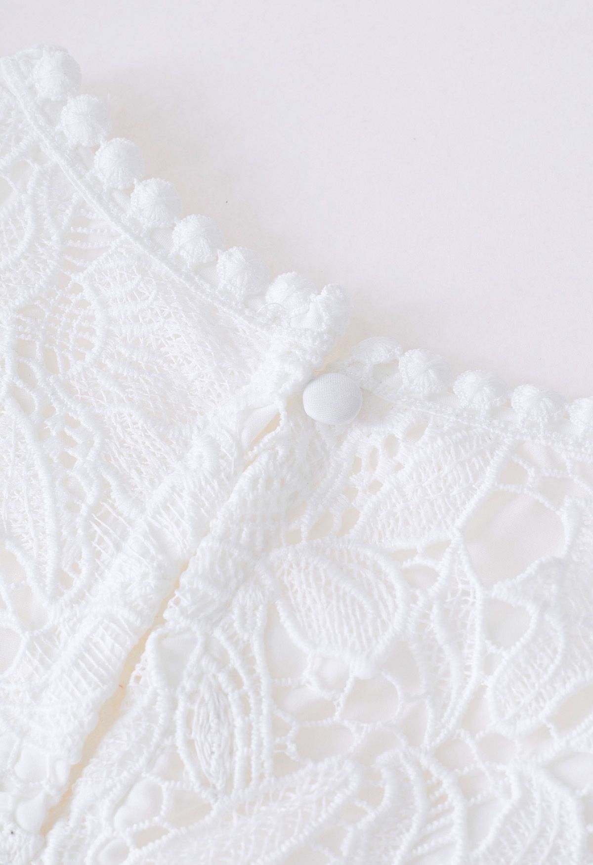Lily Crochet Lace Crop Top in White - Retro, Indie and Unique Fashion
