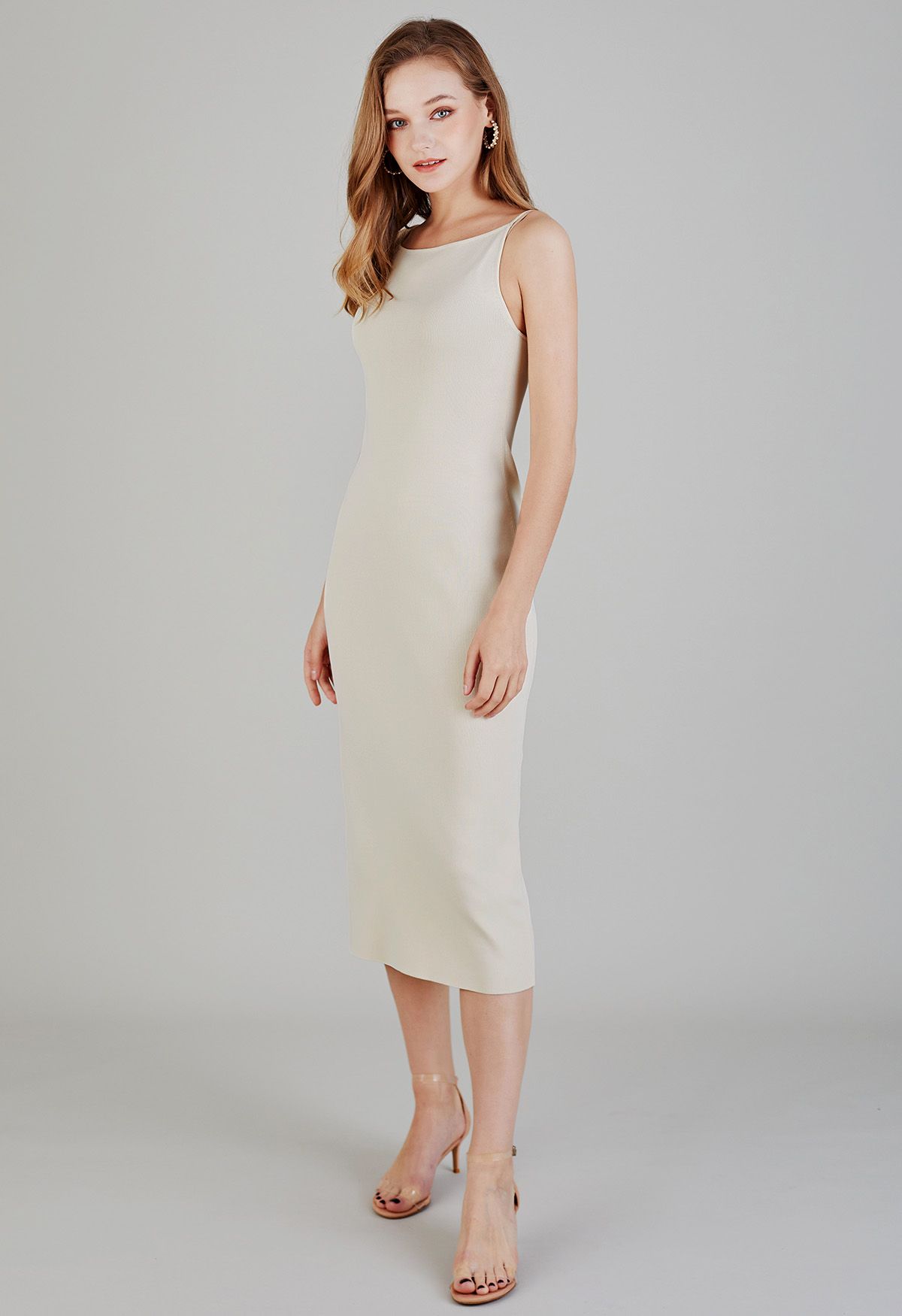 Ode to Simplicity Knit Cami Dress in Ivory