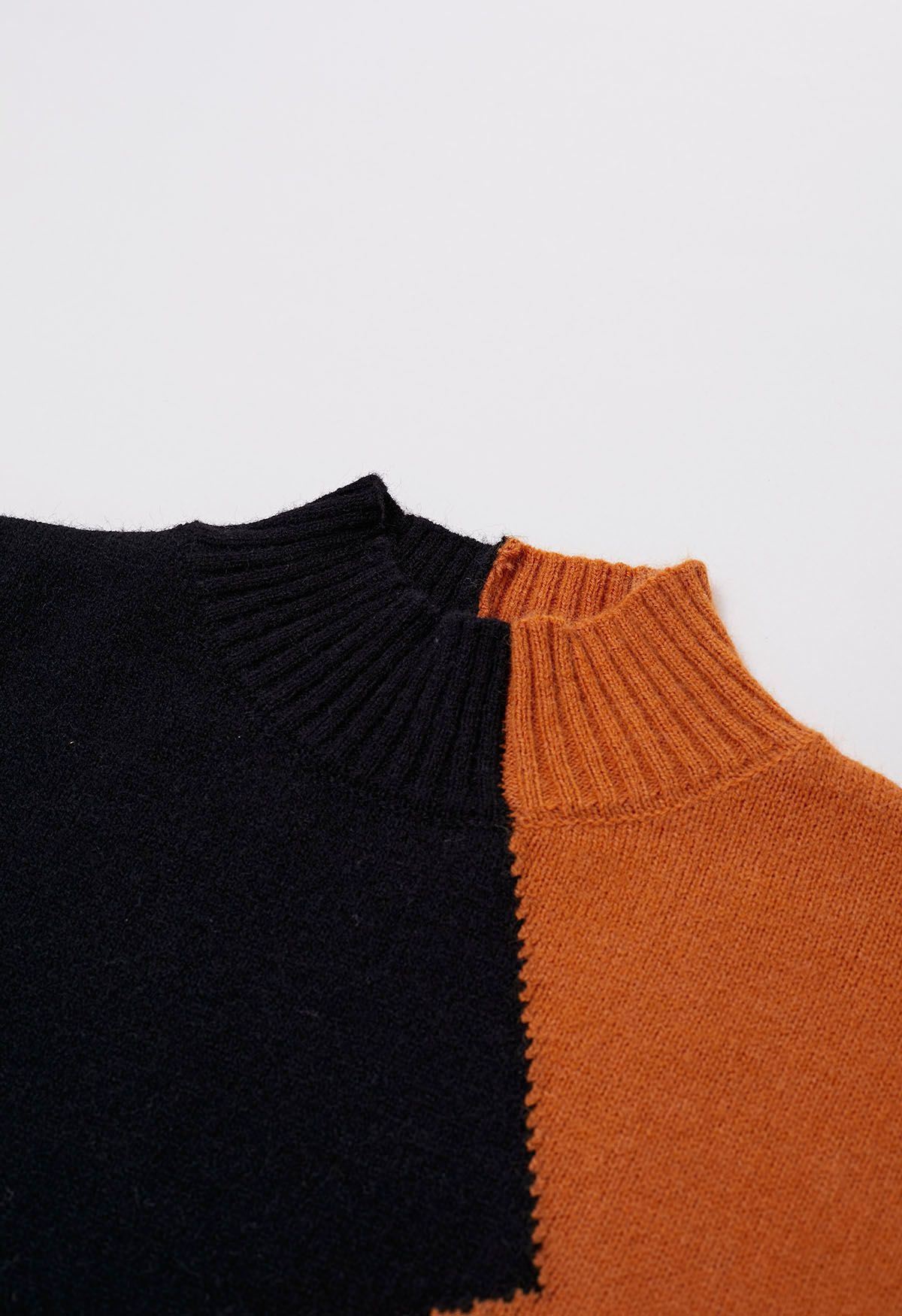 Whimsical Color Block Knit Sweater