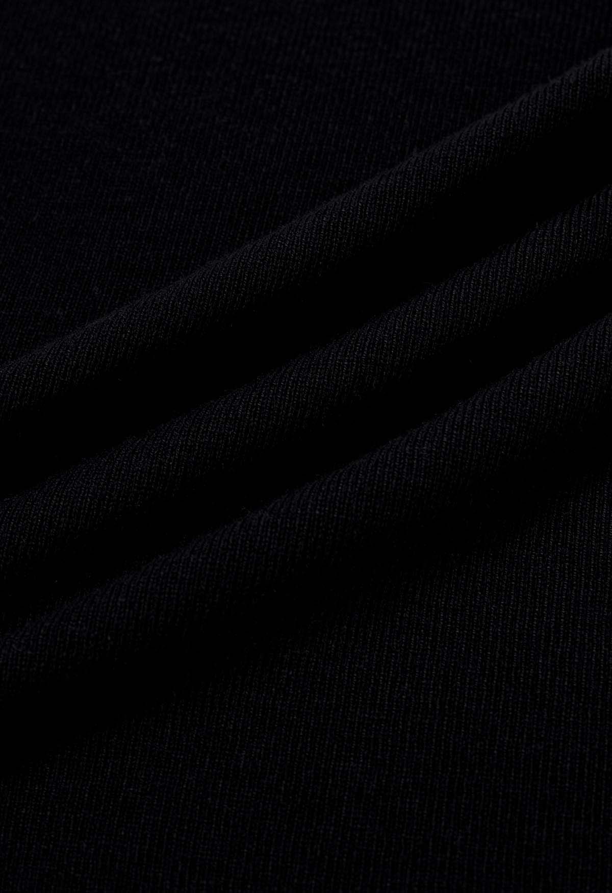 Chic Impression Knit Tank Top in Black