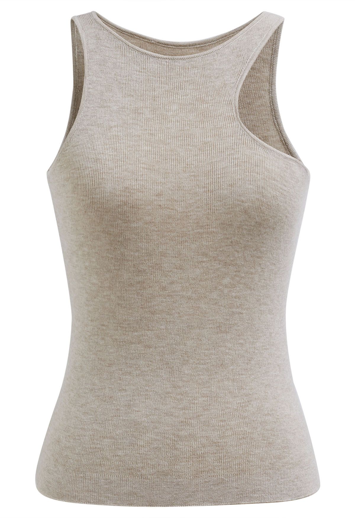 Chic Impression Knit Tank Top in Oatmeal - Retro, Indie and Unique Fashion