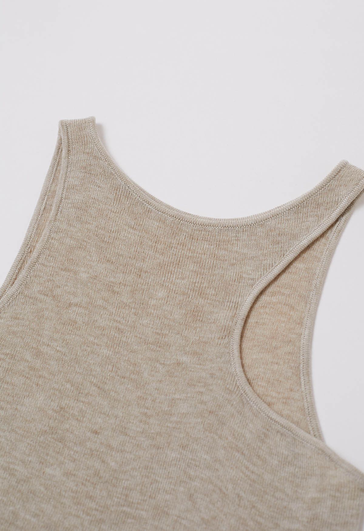 Chic Impression Knit Tank Top in Oatmeal - Retro, Indie and Unique Fashion