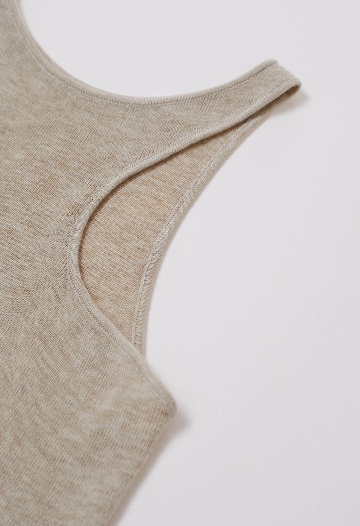 Chic Impression Knit Tank Top in Oatmeal