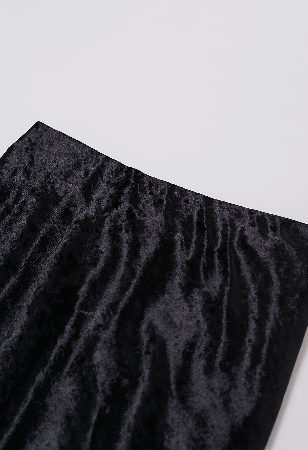 Soft Velvet High-Waist Maxi Skirt in Black - Retro, Indie and Unique ...