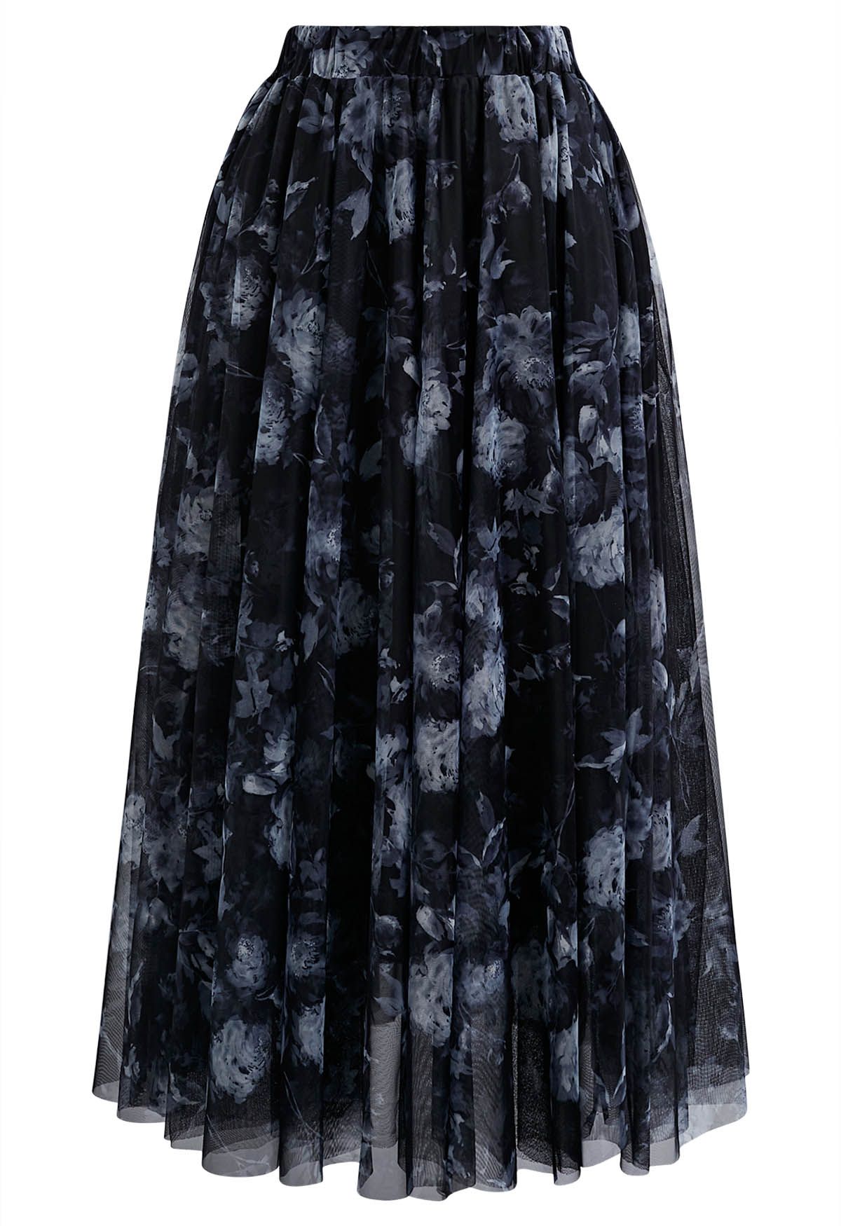 Midnight Garden Double-Layered Mesh Tulle Skirt - Retro, Indie and ...
