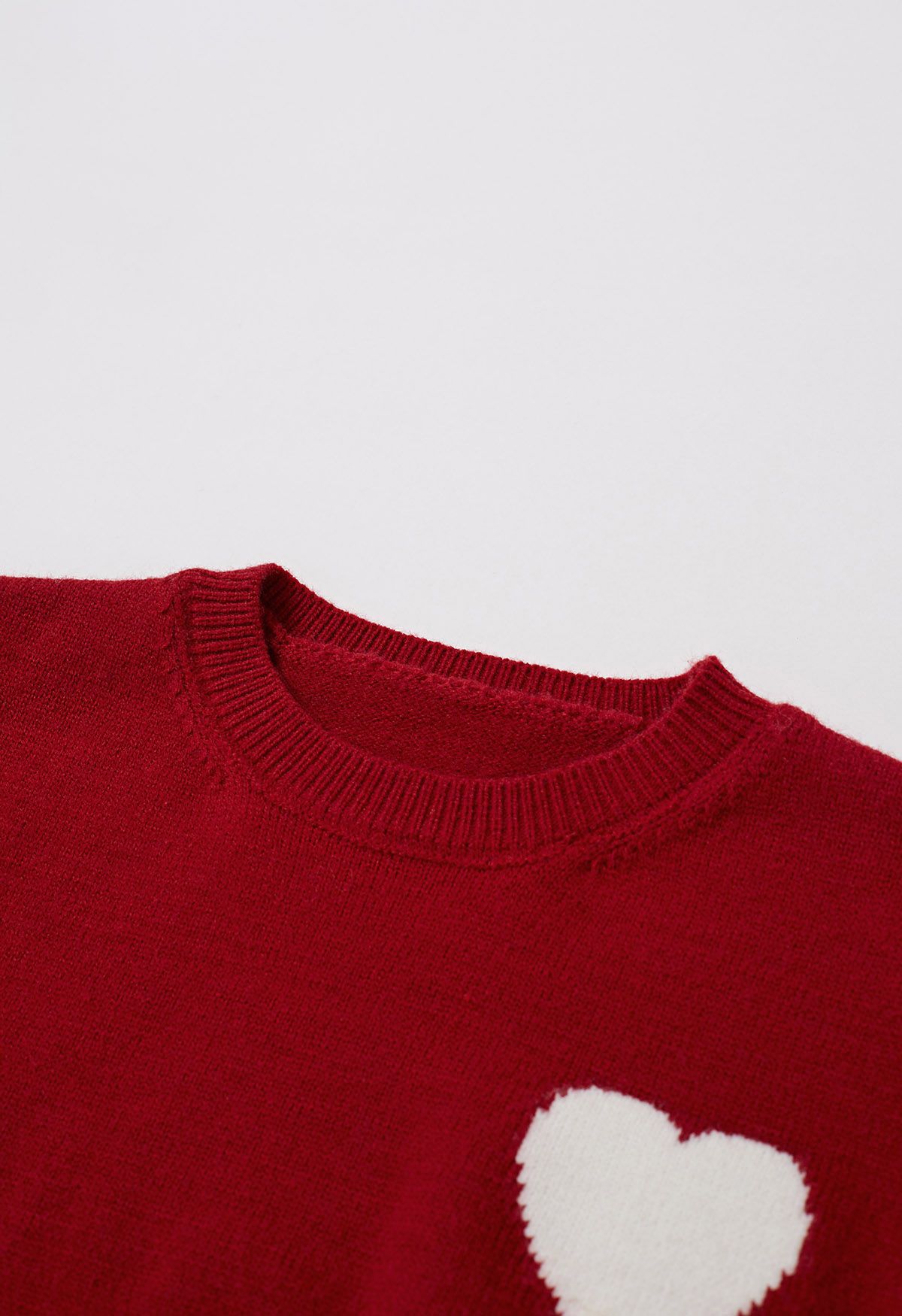 Sweet Heart Cozy Knit Sweater in Red - Retro, Indie and Unique Fashion