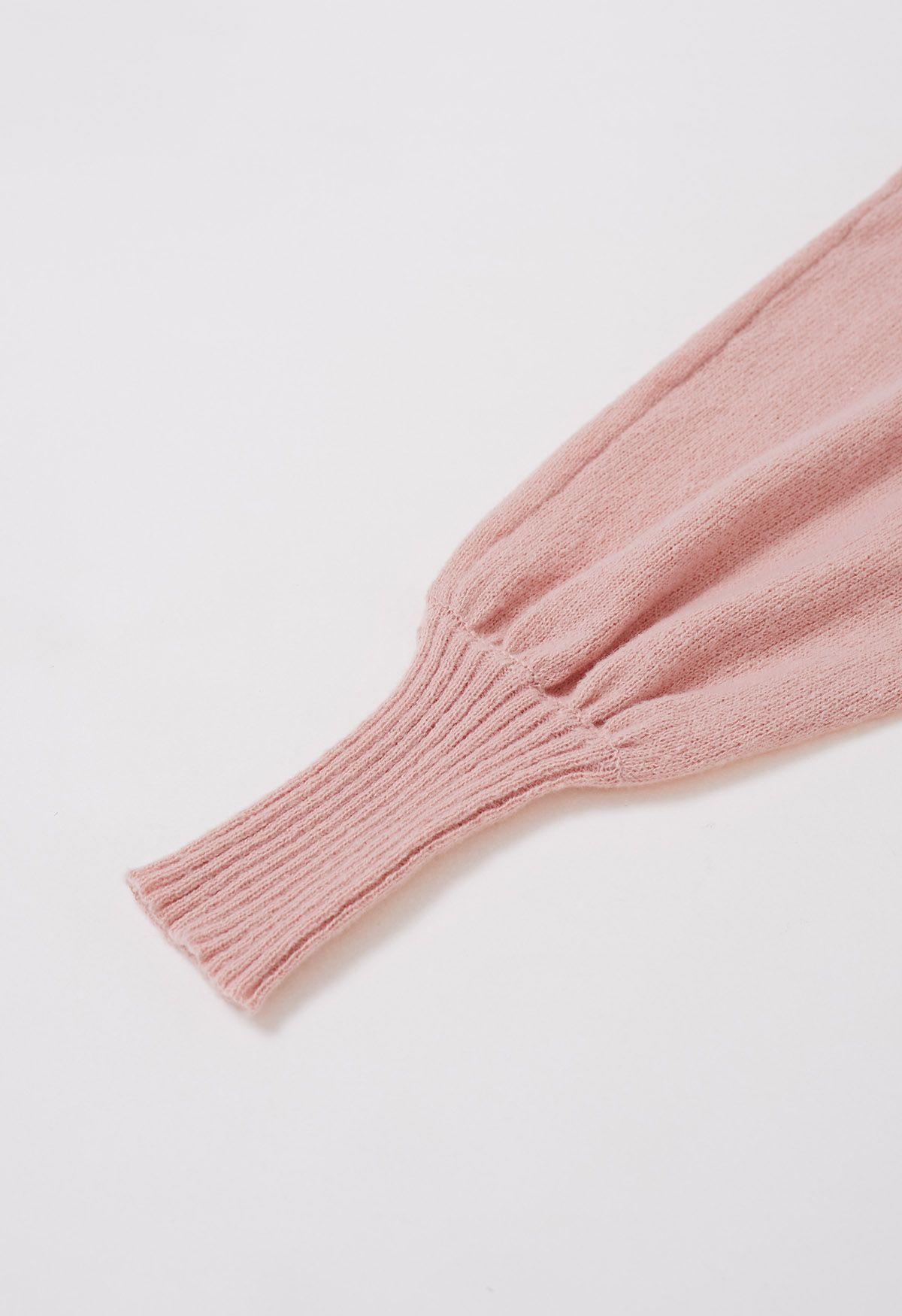 Merry Turtleneck Batwing Sleeve Knit Sweater in Pink