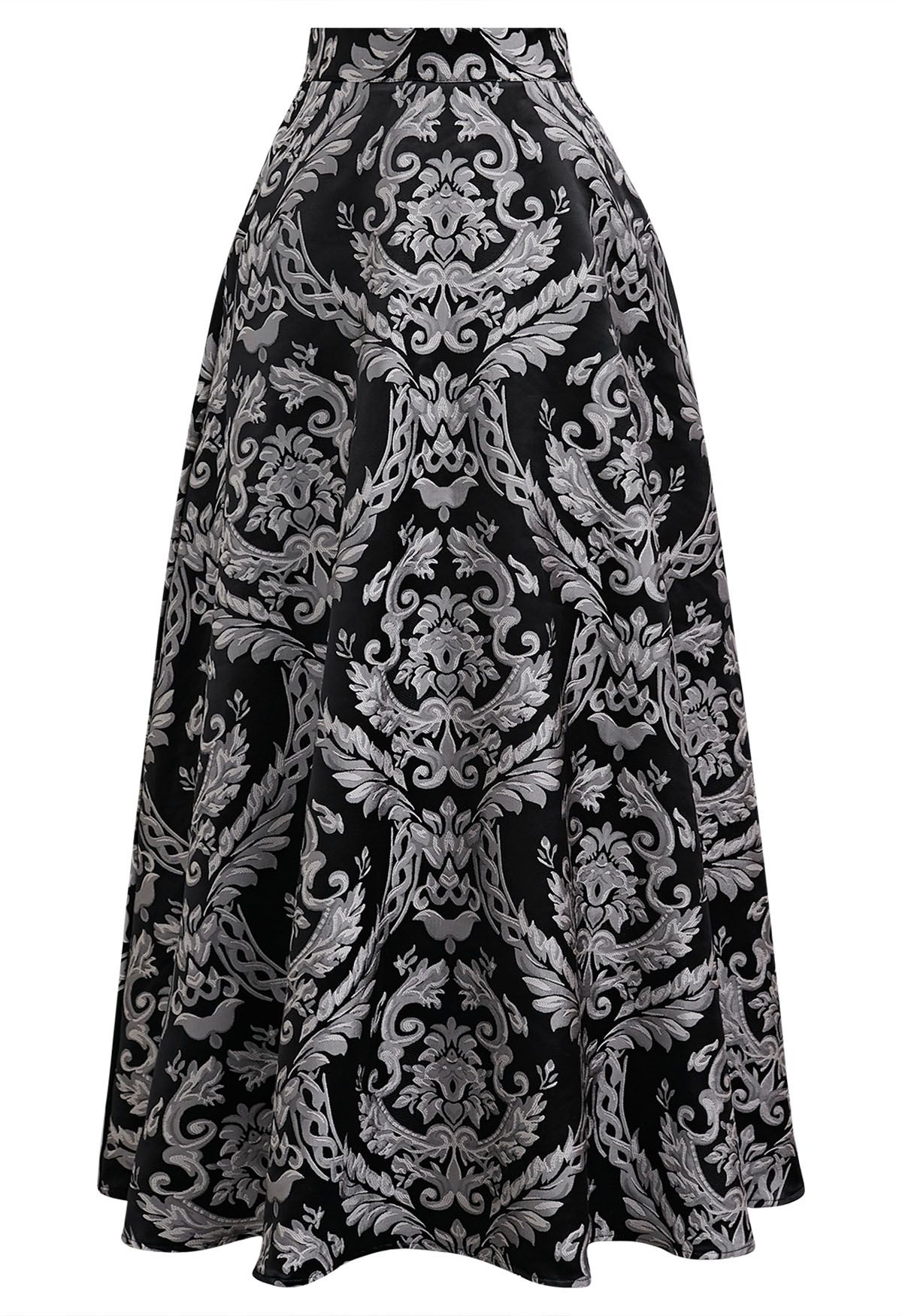 Intricate Baroque Jacquard Maxi Skirt