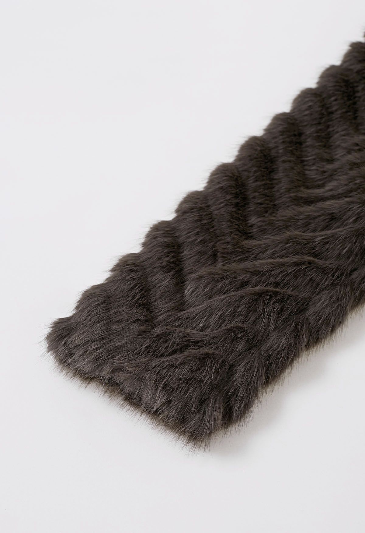 Posh Faux Fur Coat in Brown