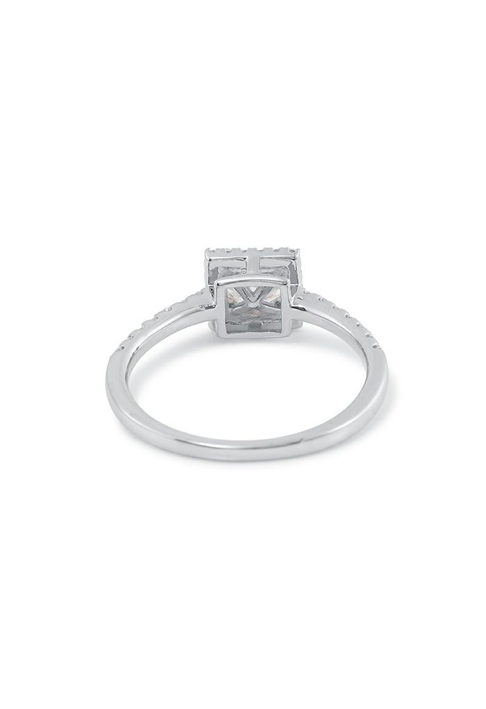 Square Shape Moissanite Diamond Ring