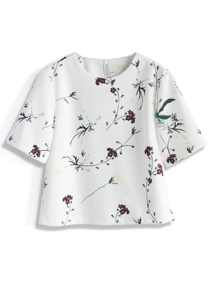 Serenity Floral White top
