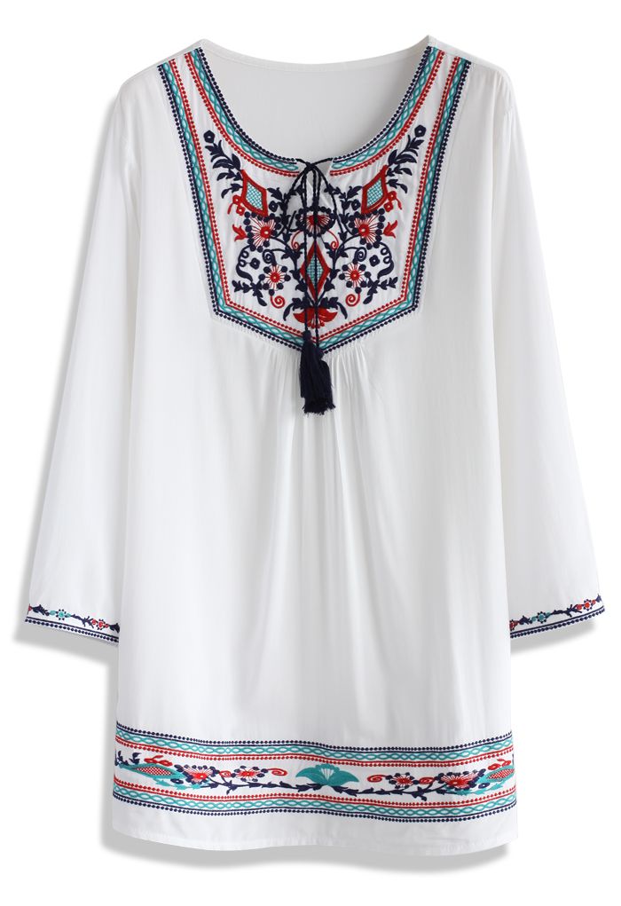 Colorful Vibe Embroidered Tunic
