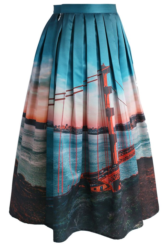 San Fran Fancy Midi Skirt - Retro, Indie and Unique Fashion