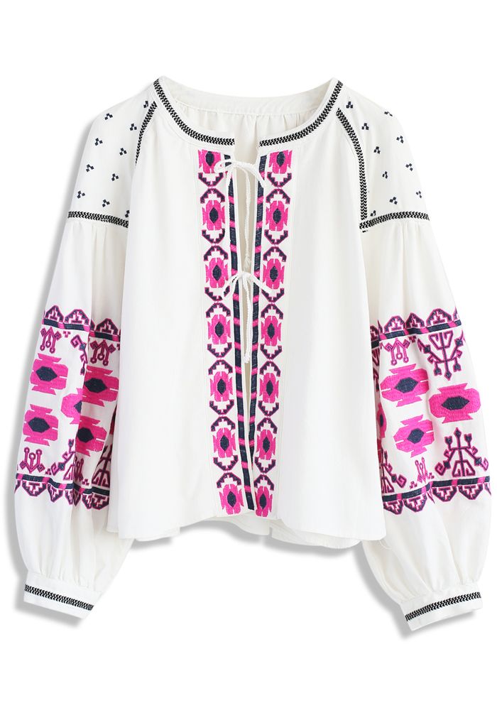 Blossomy Boho Embroidered Jacket - Retro, Indie and Unique Fashion