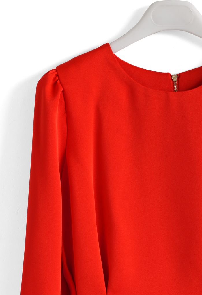 Tie a Bow Cropped Top in Red - Retro, Indie and Unique Fashion