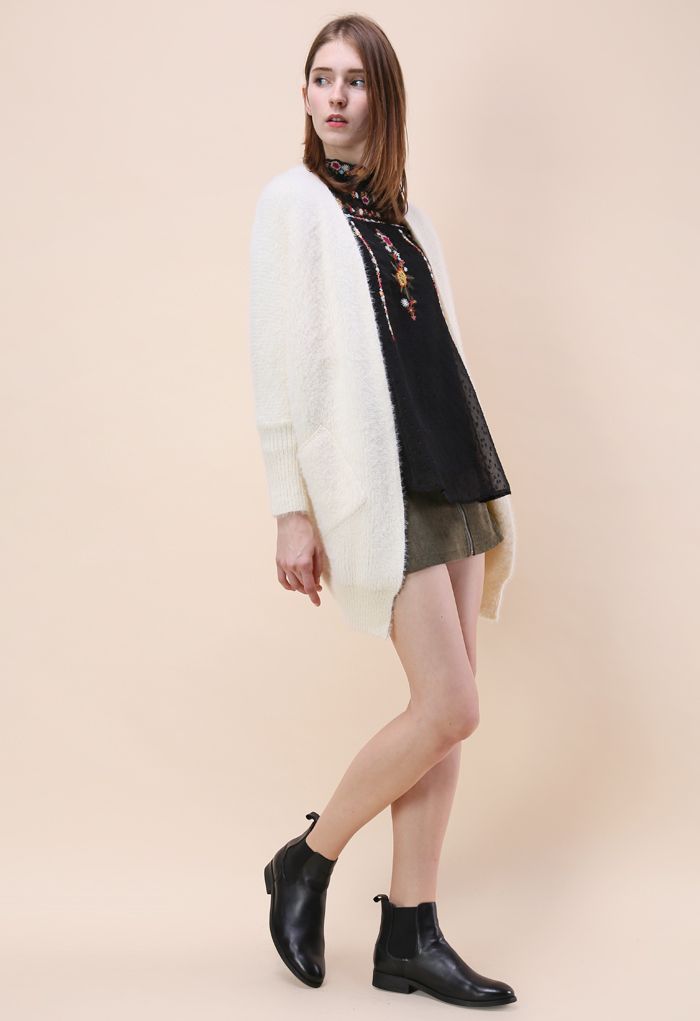Comfy in Fascination Cardigan in White