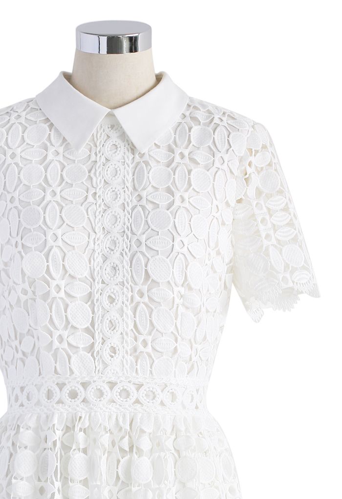 Splendid Crochet White Dress