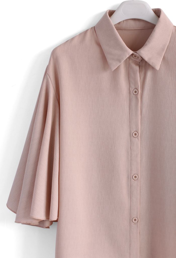 Easy Going Pink Top with Kimono Sleeves - Retro, Indie and Unique Fashion