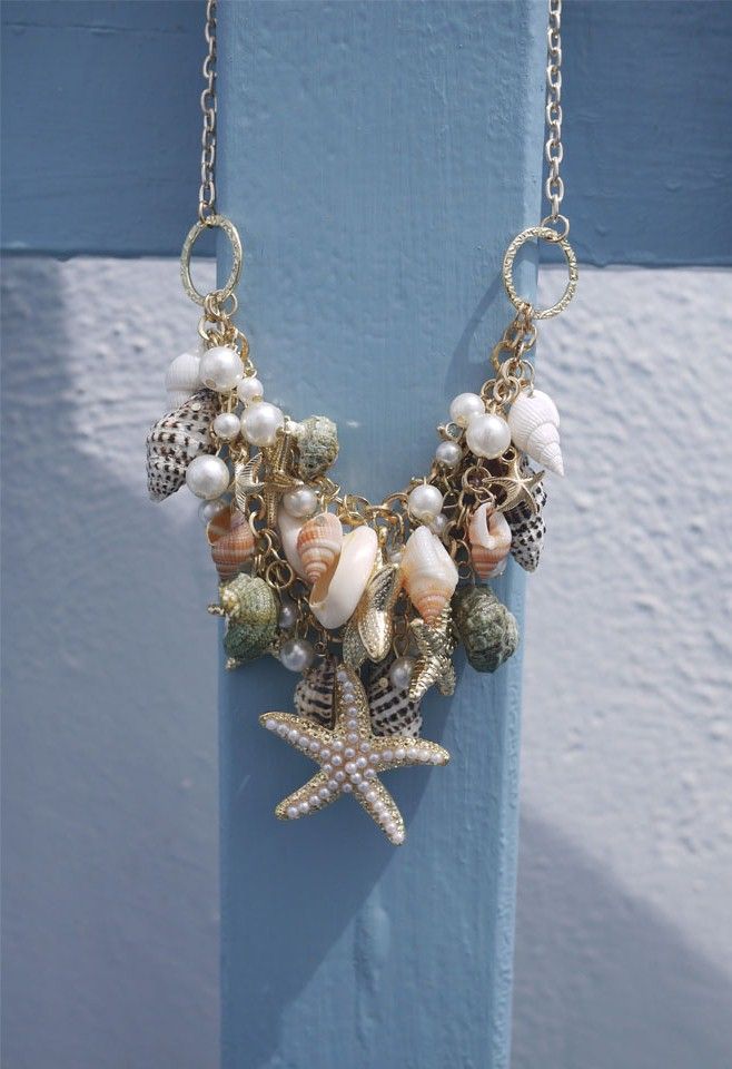 Conch Starfish Pearl Necklace